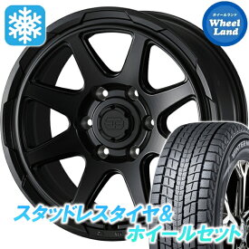 【25日（日）お得なクーポン!!】【タイヤ交換対象】トヨタ ランクル250 GX除く ウェッズ ウェッズ スタットベルク セミマットBK ダンロップ ウインターマックス SJ8+ 265/65R18 18インチ スタッドレスタイヤ&ホイールセット 4本1台分