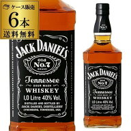 ジャック ダニエル ブラック 40度 1,000ml 正規品 6本販売 送料無料 [ウイスキー][バーボン][テネシー][1…