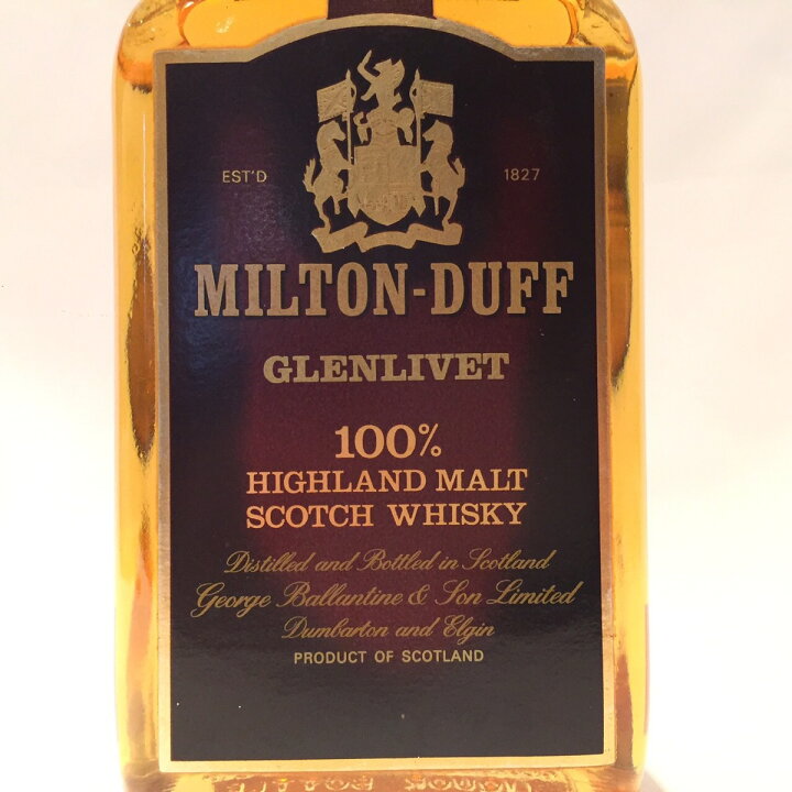 楽天市場】ミルトンダフ MILTON-DUFF GLENLIVET Original Bottling 100 