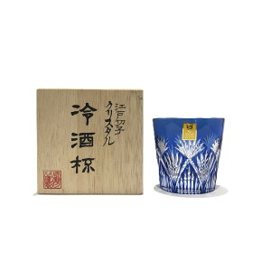 JK~ NX^]ː؎qtɎΏ\ t / ~jbNOXKAGAMI CRYSTALCold Sake CupMiniature Rock GlassType of facetted glass from EdoBamboo grass pattern