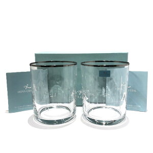 z NX^^u[ OXv`i HOYA CRYSTALTUMBLER GLASSESPLATINUM RIM
