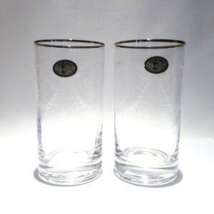 �{�w�~�A�N���X�^���^���u���@���[�t��BOHEMIA CRYSTALtumbler leaf pattern