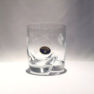 �{�w�~�A�N���X�^�����b�N�O���X�N���[�o�[��BOHEMIA CRYSTALrocks glass clover pattern