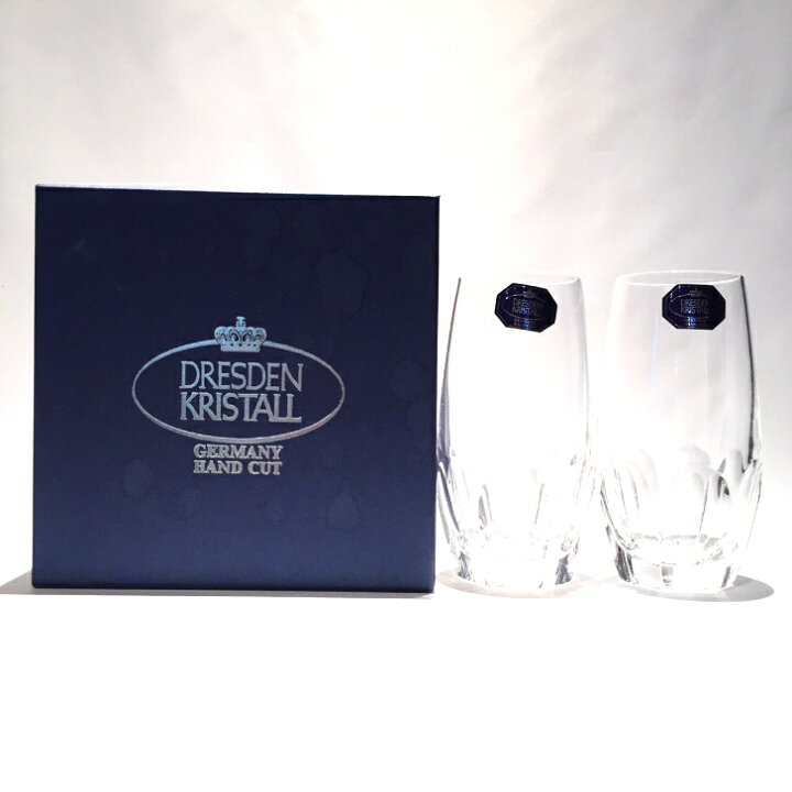 貴重Dresden Kristall デキャンタグラス2脚3点セット新品未使用品 楽天 