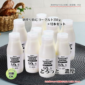 お年賀 【 朝搾り 飲むヨーグルト 250g × 12本 セット 】 国産 飲む ヨーグルト プレゼント ヨーグルト ギフト ヨーグルト 送料無料 贈り物 ヨーグルト ヨーグルト 種菌 詰め合わせ ヨーグルト お取り寄せ ホワイトファーメント