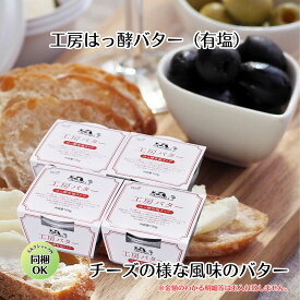 お年賀 【工房 はっ酵 バター （有塩） 4個 セット 】 国産 バター 高級 バター バター 有塩バター 発酵バター ギフト 送料無料 プレゼント バター 加塩 バター 小分け 濃厚 バター 詰め合わせ butter ホワイトファーメント
