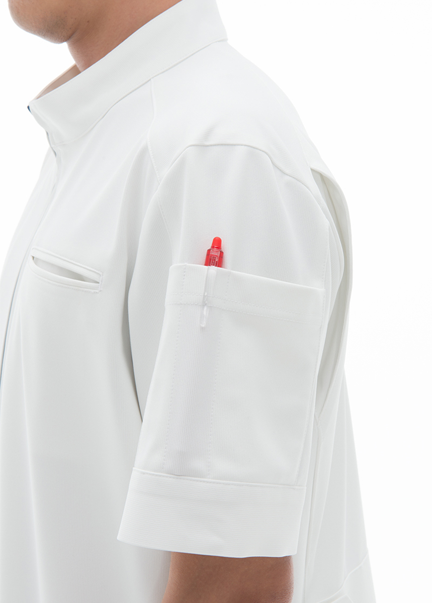 ナガイレーベン LH-6267 上衣 男性用 白衣 メンズ Seed℃ Beads Berry 医療 看護 ナースウェア