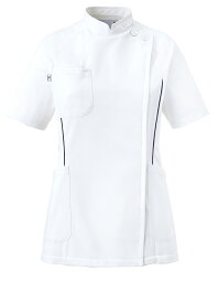 unite×ミズノ MZ-0048 ケーシージャケット KC 女性用 レディース 白衣 半袖 上衣 Dynamotion Fit 医療