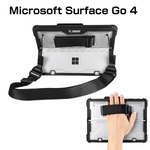 �}�C�N���\�t�g �T�[�t�F�X Go 4 Microsoft Surface Go 4 10.5�C���` �P�[�X �J�o�[ �^�u���b�g �N���A�P�[�X �X�^���h�@�\ �l���̏Ռ��z���⋭ �V�����_�[�X�g���b�v �X�g���b�v�t�� �Ў�ł����삵