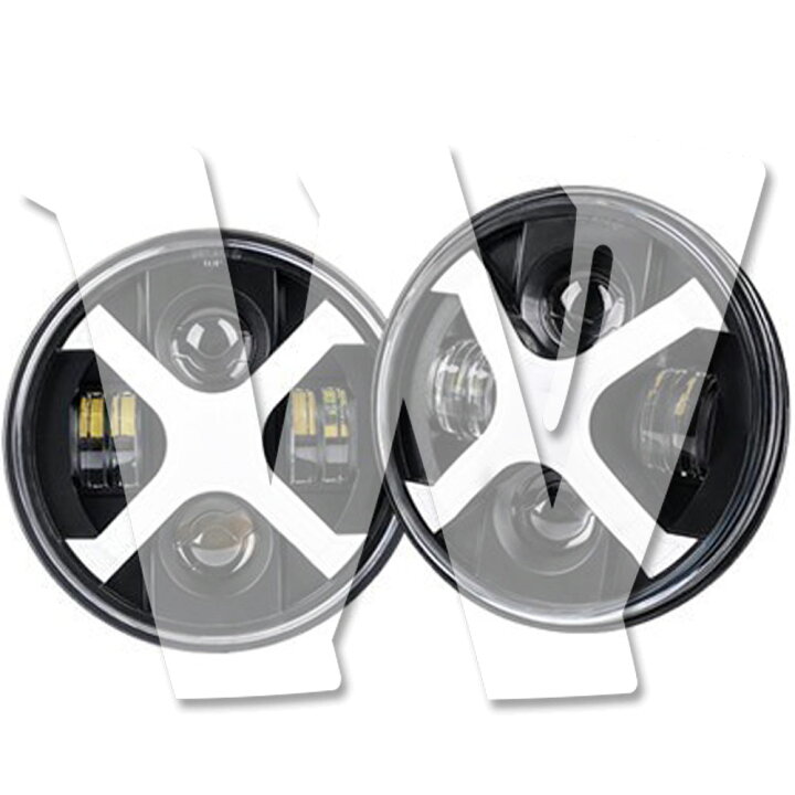 楽天市場】7インチ LED ヘッドライト Hi.Low.DRLタイプ ハイ/ロー/ディ 