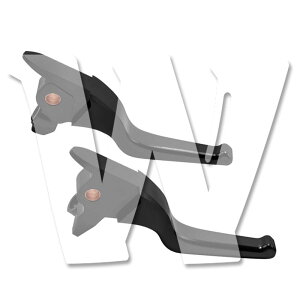 ハーレー ダビッドソン ソフテイル ブレイクアウト ファットボーイ ヘリテージ デラックス ローライダー FXBB 2018-以降モデル 3本指ショートレバー クラッチ・ブレーキレバーセット ブラック