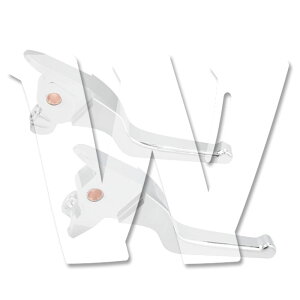 ハーレー ダビッドソン ソフテイル ブレイクアウト ファットボーイ ヘリテージ デラックス ローライダー FXBB 2018-以降モデル 3本指ショートレバー クラッチ・ブレーキレバーセット クローム