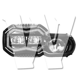 BMW F800GS F700GS F650GS �Ή� LED�w�b�h���C�g E�}�[�N�F�� 75W �����P�x �Ԍ��Ή� �K���FF800GS(08-18) F800GS�A�h�x���`���[(13-18) F700GS(13-18) F650GS(08-12) �u���b�N