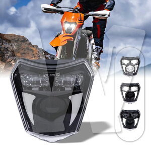 �yKTM��p�݌v�z LED�w�b�h���C�g 2014-2021�N���f�����L���K�� 690/500/450/350/300/250�Ή� �n�C���[6600LM DRL�@�\ 50000���Ԏ��� �I�X����LED�`�b�v DOT/EMARK�F��