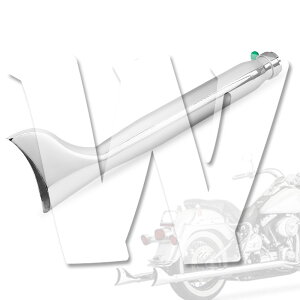 オートバイ バイク マフラー フィッシュテール サイレンサー 排気管 全長560MM 差込内径35-45MM ホンダ バルカン ドラッグスター シャドウ スティード ハーレー レブル ビラー モーターサイクル