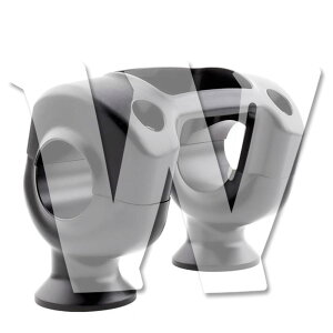 ハーレー ダビッドソン ソフテイル ツーリング ダイナ FXBB FXDR FXDF FXBR FXSB 114 FXBRS FLFB FXLR FLTRU FLHRXS 1.25インチ ハンドルバー ライザー ハンドルバー クランプ 固定用 ブラック CNC アルミニウム