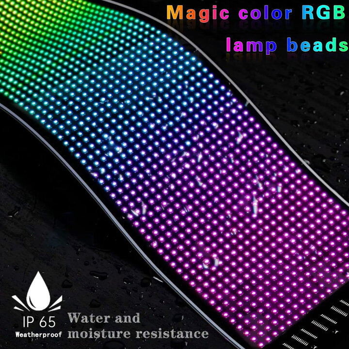 楽天市場】プログラミング可能な柔軟な車載LEDスクリーン 悪魔の目 USB 
