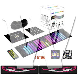 プログラミング可能な柔軟な車載LEDスクリーン 悪魔の目 USB 5V LEDサイン スクロール 超薄型フレキシブル Bluetooth LEDマトリックススクリーン アプリコントロール付き 貼り付けタイプ 自動車 トラック バス アルファード 店舗看板など.. 多様用途!! 595mm*120mm 2枚セット