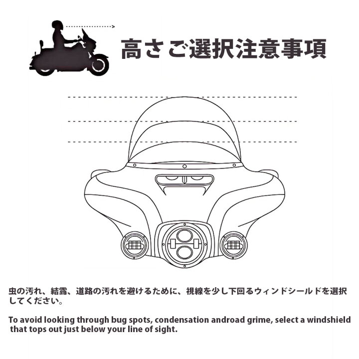 楽天市場】【ハーレー用 ウィンドシールド】 ツーリング ストリート 