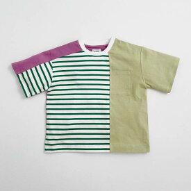 アーチアンドライン ARCH＆LINE OG COTTON PATCHWORK TEE M-L(115-135cm) AL231323 子供 Tシャツ 半袖 ブランド おしゃれ キッズ