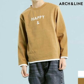 アーチアンドライン ARCH＆LINE CLEAR COTTON HAPPY & L/S TEE AL202309 白／S(100-110cm) キッズ Tシャツ 長袖 ロンT