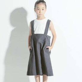 アーチアンドライン ARCH&LINE OXFORD WASHER JUMPER SKIRT [AL211502] 着丈3段階調整可オックスフォードワッシャージャンパースカート S(100-110cm)-XL(135-145cm) ワンピース キッズ ブランド 女の子 子供服