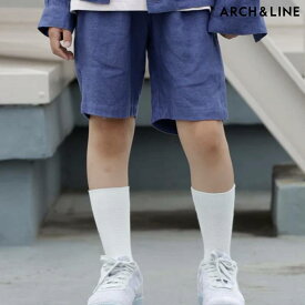 アーチアンドライン ARCH＆LINE LINEN TWILL EASY SHORTS AL241410 パンツ ショートパンツ リネン キッズ ジュニア レディース 子供 セットアップ対応 新作 2024春夏