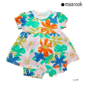 ＜20%OFF＞ 22春夏 maarook マルーク 天竺フラワーロンパースセット（70cm）ロンパース 新作 子供 キッズ ベビー服 女の子 おしゃれ 大人っぽい ブランド【本店】