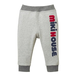 10/25【最大P5倍+500円OFFクーポン】【アウトレット】ミキハウス パンツ MIKI HOUSE ロゴスウェットパンツ 80,100cm ズボン ベビー キッズ 男の子 女の子 ベビー服 子供服 正規品