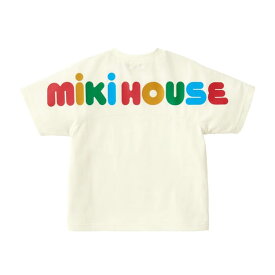 ミキハウス mikihouse バックロゴTシャツ 全2色/80-110cm レトロ Tシャツ 半袖 トップス ベビー キッズ 男の子 女の子 子供 正規販売店