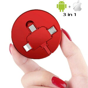 3in1[dP[u }[d f[^ ] Ή P[u 莮 [dP[u iOS/Android Type-C/Micro/iPhone/iPad Kp (3in1 Lightning+Micro+Type-c) iPhone Android Xperia AQUOS arrows Galaxy HUAWEI 