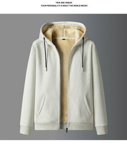 ボアパーカー フルジップパーカー ウェット 暖かい トップス メンズ パーカー シンプル 裏起毛 長袖 厚手 防寒 あったか 秋冬 前開きパーカー カジュアル スポーツ ダンス イベント ZIPパーカ