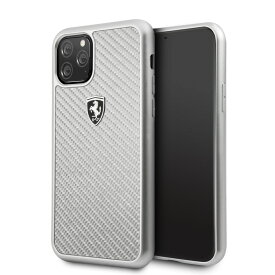 フェラーリ iPhone 11 Pro ケース リアルカーボンファイバー+TPU 背面 カバー アイフォン