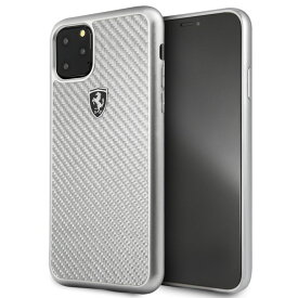 フェラーリ iPhone 11 Pro Max ケース リアルカーボンファイバー+TPU 背面 カバー アイフォン