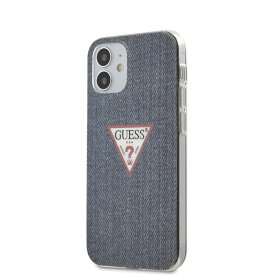 GUESS HC PC TPU DENIM TRIANGLE DK BLUE IP12 スマホケース 端末保護 iPhoneケース カバー 背面ケース スマートフォン スマートフォンケース
