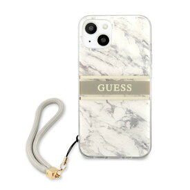 GUESS公式ライセンス 背面ケース ストラップ付 iPhone13用 iPhone13 Pro 落下防止 持ち歩き スマホストラップ 携帯ストラップ スマートフォン ストラップ・スマホリング