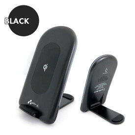 スタンド&フラット急速充電3WAY ワイヤレス充電BK ブラック ホワイト iPhone スマートフォン スマホ ワイヤレス充電器 充電器 iPhone 7 5W 10W 15W Android 置くだけ充電 スマホ充電 MagSafe Qi 同時充電