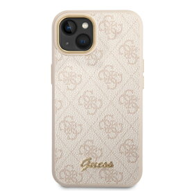 GUESS - PC TPU 4G PU CASE METAL CAMERA OUTLINE & BUTTONS - PINK IPHONE 14 plus スマホケース 端末保護 iPhoneケース カバー 背面ケース スマートフォン
