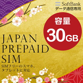 プリペイドsim プリペイド sim card 日本 softbank プリペイド simカード 通信量確認 30GB マルチカットsim MicroSIM NanoSIM ソフトバンク simフリー端末