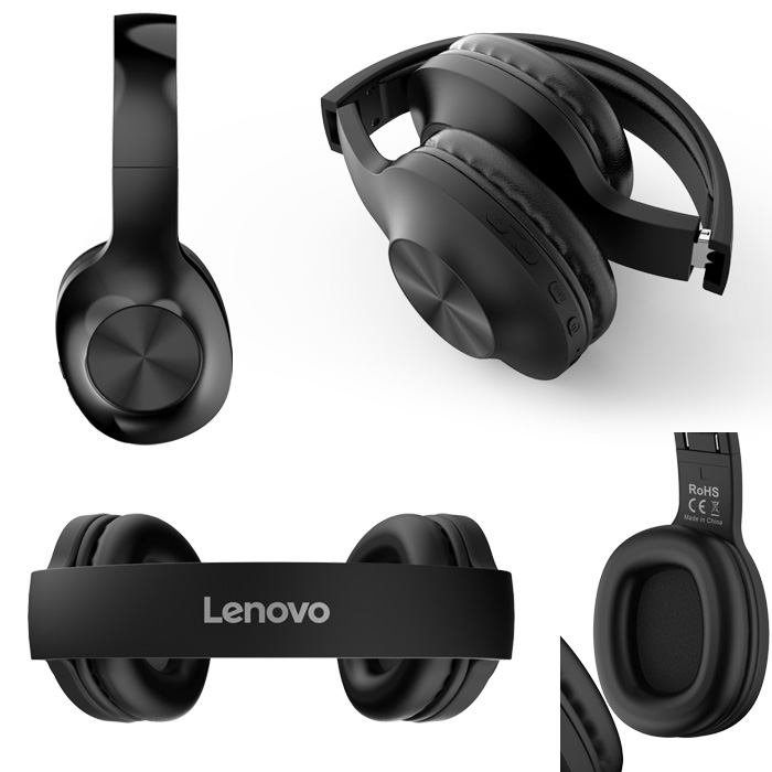 Lenovo ワイヤレスヘッドホン マイク Lenovo ワイヤレスヘッドフォン Bluetooth ヘッドホン Web会議 ワイヤレス ヘッドセット ワイヤレスヘッドセット マイク付き 折り畳み式 店内限界値引き中 セルフラッピング無料