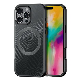スマホケース iPhone16Pro iPhone 16 Pro ブラック オープン型 TPU ストラップホール ワイヤレス充電 MagSafe ハイブリッド モノトーン 便利 多機能 かっこいい