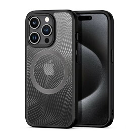 スマホケース iPhone15Pro iPhone 15 Pro ブラック オープン型 TPU ストラップホール ワイヤレス充電 MagSafe ハイブリッド モノトーン 便利 多機能 かっこいい