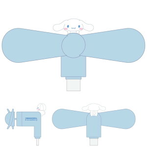 サンリオ ハンディファン シナモロール キャラクター グッズ スマホ 扇風機 USB type C コネクタ 端子 対応 iPhone Android 夏 暑さ 熱中症 対策 プロペラ