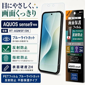 AQUOS sense10 / AQUOS sense9 保護フィルム ブルーライトカット 反射防止 指紋防止 衝撃吸収 PET 液晶保護フィルム 画面保護フィルム アクオス sense10 レイアウト RT-AQM5F/DK