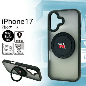 iPhone 17 �P�[�X GT-R NISMO MagSafe�Ή� 360�x��] �X�^���h�����O �����O�t�� �ϏՌ� �Ռ��z�� �n�C�u���b�h TPU PC �w�ʃJ�o�[ �J�����ی� ���Y �j�X�� �������C�Z���X �u���b�N �����Y ���������� 