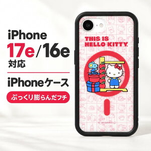 iPhone 17e iPhone 16e �P�[�X �T�����I �n���[�L�e�B �O���}���f�B�[�Y �v�����v�t���[�� �N���A �ϏՌ� �n�C�u���b�h �w�䂪�t���ɂ��� �X�g���b�v�z�[�� TPU PC SANG-512KT �L�e�B Hello Kitty Sanrio �T��