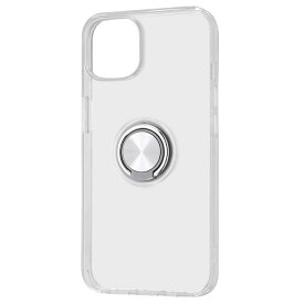 iPhone13 カバー ケース 耐衝撃 衝撃に強い 保護 シンプル 背面クリア 透明 リング付き 軽量 軽い 柔らかい ソフト TPU スマホケース iPhone 13 シルバー アイフォン13ケース かわいい 衝撃吸収 韓国 iPhoneケース