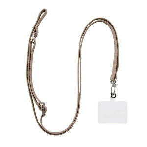 スマホショルダー スマホ ショルダー ストラップ ベルト 斜めがけ スマホケース ショルダータイプ ショルダーストラップ 140CM 落下防止 かわいい 可愛い ベージュ レザー 合皮