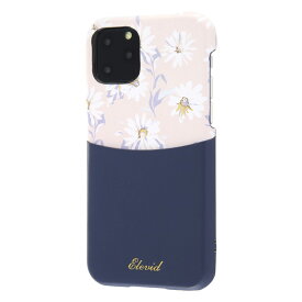 【スーパーSALE限定 大特価】 iPhone11 Pro カバー ケース レザー 革 花柄 可愛い かわいい おしゃれ カード入れ ポケット付き 収納 IC対応 スマホケース アイフォン ネイビー