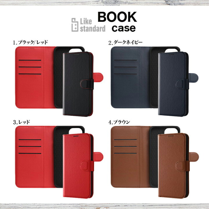 楽天市場】iPhone 15 ケース 手帳型 マグネット ブラック レッド  
